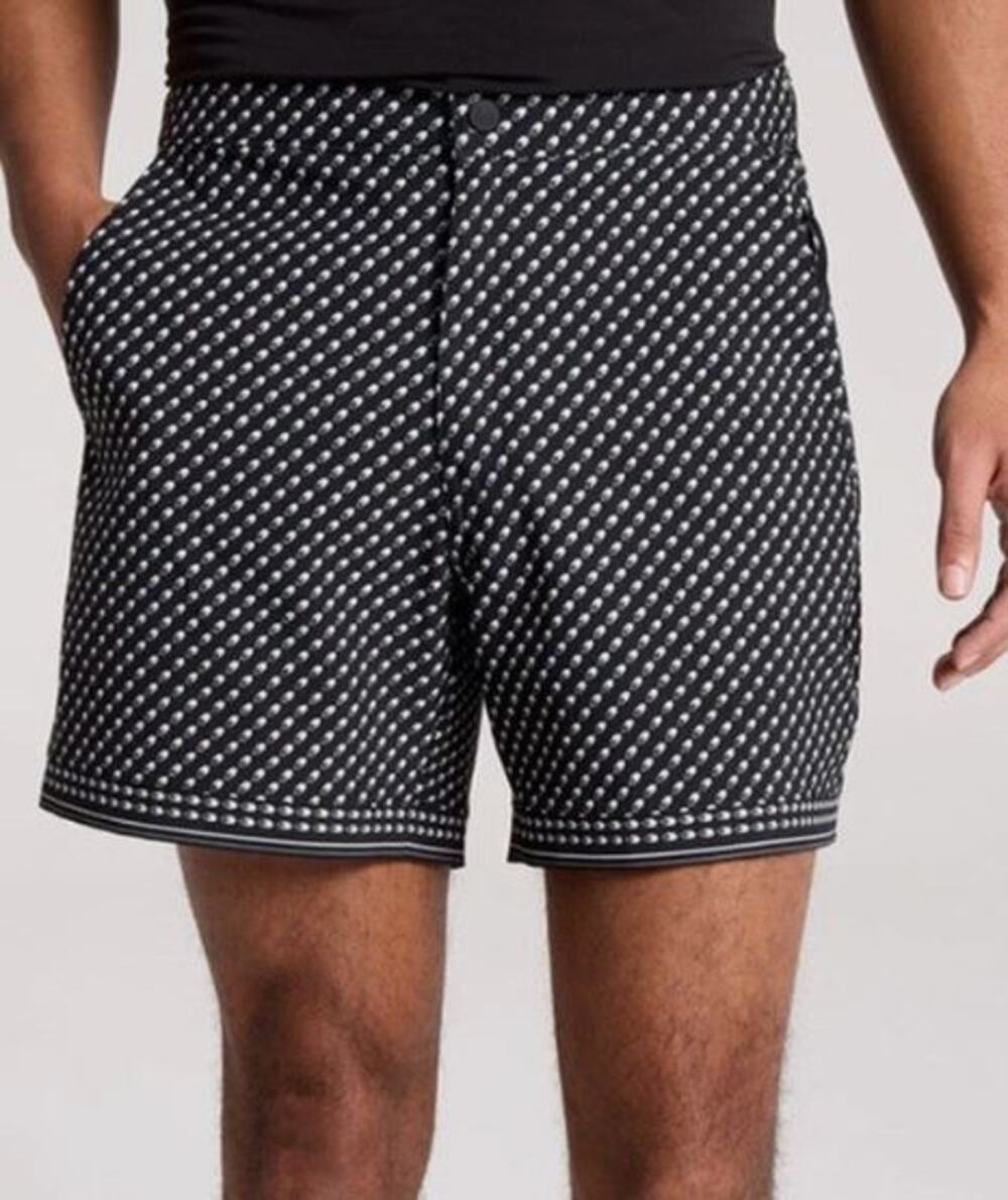 VRST Resort Shorts Mens M Black Print 6" Inseam Stretch UPF 50+ NWT